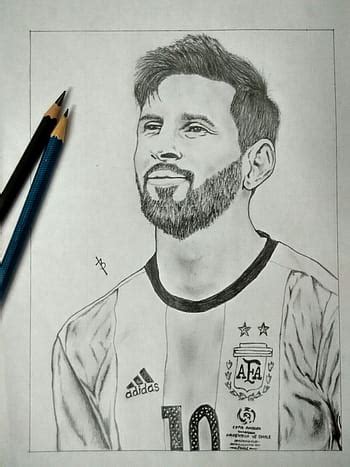 Lionel Messi Drawing Art