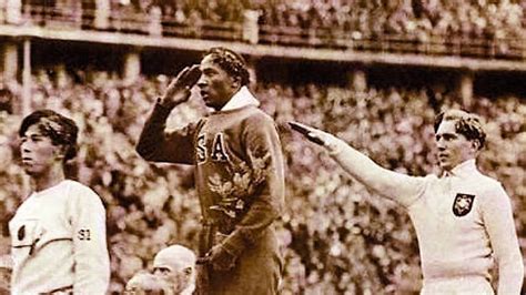 Jesse Owens receiving his gold medal in the 1936 Olympics. : r/pics