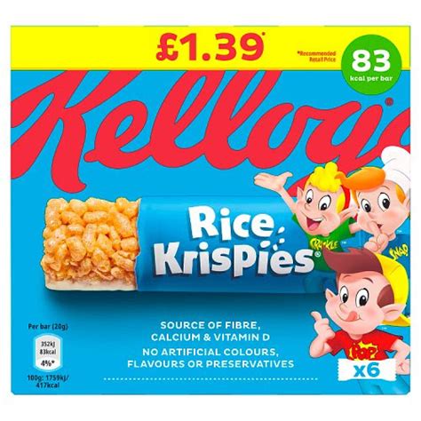 Kelloggs Rice Krispies Cereal Bar 120g 6pk PM £1.39 – E-Natural Limited ...