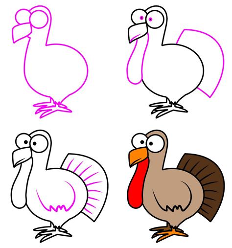 simple cartoon turkey drawing - Jacalyn Ison