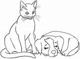 Eight Adorable Dog And Cat Coloring Pages For Pet Lovers  sketch template