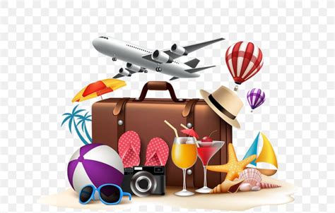 Travel Clip Art Vector Graphics Image, PNG, 640x523px, Travel, Aircraft, Baggage, Beach, Food ...