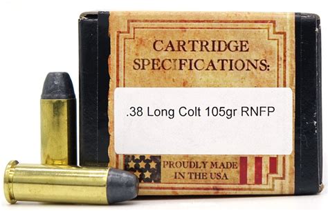 Ventura Heritage 38 Long Colt 105gr New RNFP Ammo - 50 Rounds - Ventura Munitions