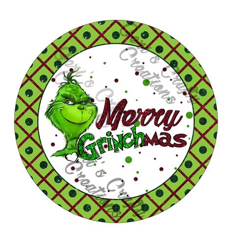 Merry Grinchmas Sign, Grinch Wreath Sign, Fun Grinch Wreath Sign, Christmas Wreath Sign, Holiday ...