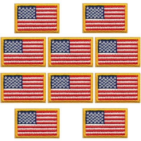 Small American Flag Iron On Patriotic Patch Applique