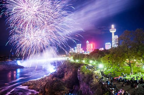 Niagara Falls Fireworks Stock Photo - Download Image Now - iStock