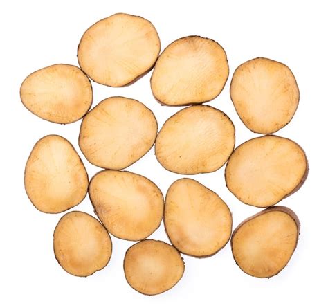 Premium Photo | Slice of fresh yam potato isolated on white background