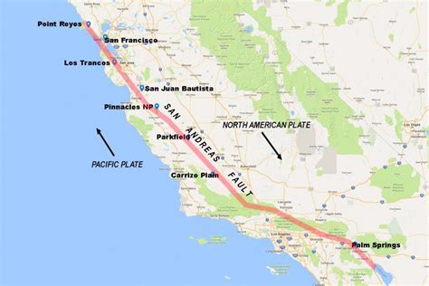 Map Of The San Andreas Fault In Southern California - Printable Maps