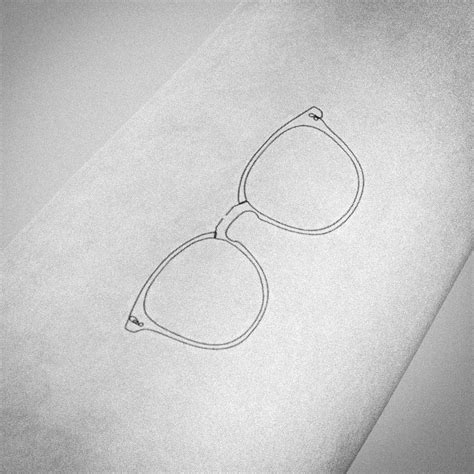 Weston | Minimal One Line Eyeglasses Tattoo Design