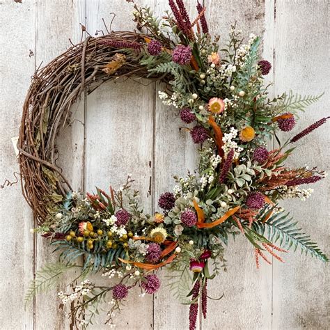 Autumn Dried/Artificial Grapevine Wreath | The Vines Flowers