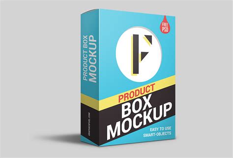 Product Packaging Box PSD Mockup - GraphicsFuel