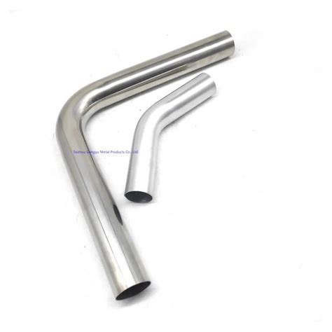 90 Degree 300 mm Long Round Metal Matt Silver Aircraft Anodized Aluminum Pipe Bending - China ...