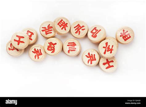 Chinese chess or Xiangqi pieces Stock Photo - Alamy