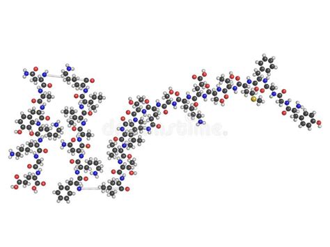 Beta-endorphin Pain Relief Peptide, Chemical Structure Stock Illustration - Illustration of ...