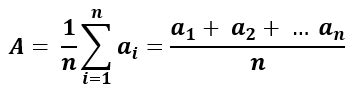 Mean Calculator (Arithmetic average calculator)