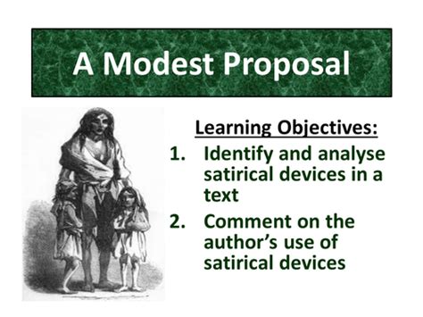 Satire: A Modest Proposal (Jonathan Swift) | Teaching Resources