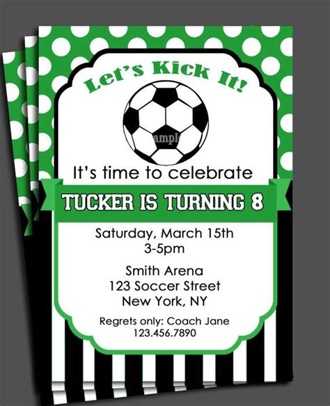 Free Soccer Party Invitation | Soccer birthday invitation, Soccer ...