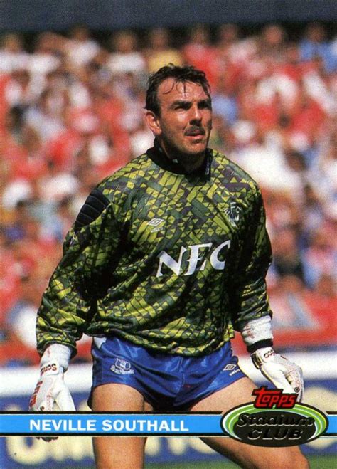 Everton goalkeeper Neville Southall in 1991. Neville Southall, Southgate, Everton Fc, Goalkeeper ...