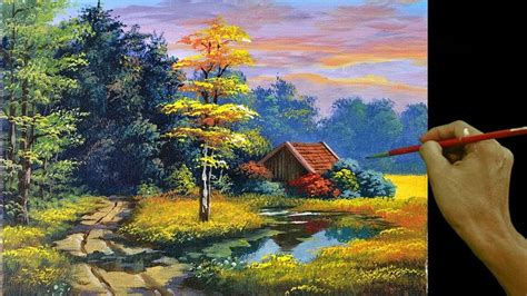 Landscape Painting In Acrylics Tutorial – Warehouse of Ideas