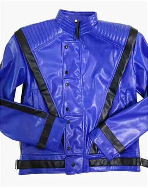 Michael Jackson Blue Jacket | Thriller Leather Blue Jacket