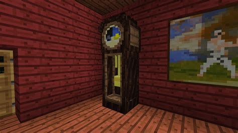 I made this grandfather clock out of time wood from the 'twilight mod' and 'chisel and bits' mod ...