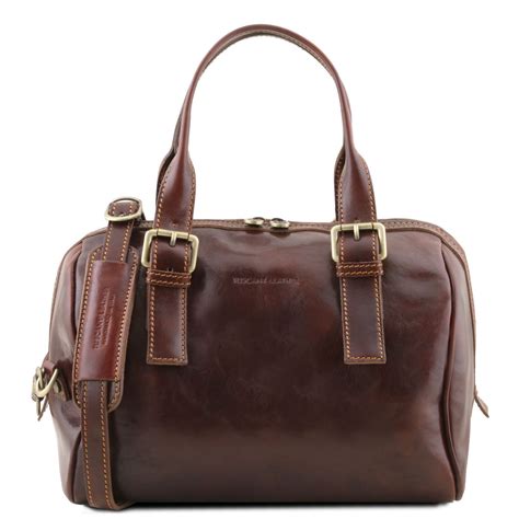 Leather Mini Duffle Bag - Eveline - Domini Leather