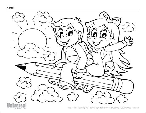 Back to School Coloring Pages | Free Printables - Universal Publishing