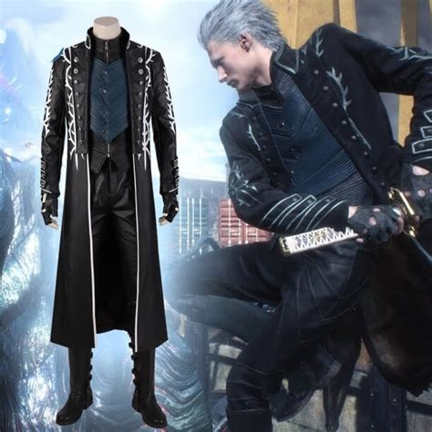 DMC 5 Game Vergil Cosplay Devil May Cry Coat | WISHINY