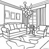 Interior Design Coloring Page 6930 5509 sketch template