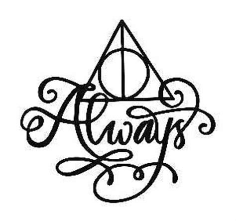 Harry potter deathly hallows always vinyl decal sticker glass | Etsy