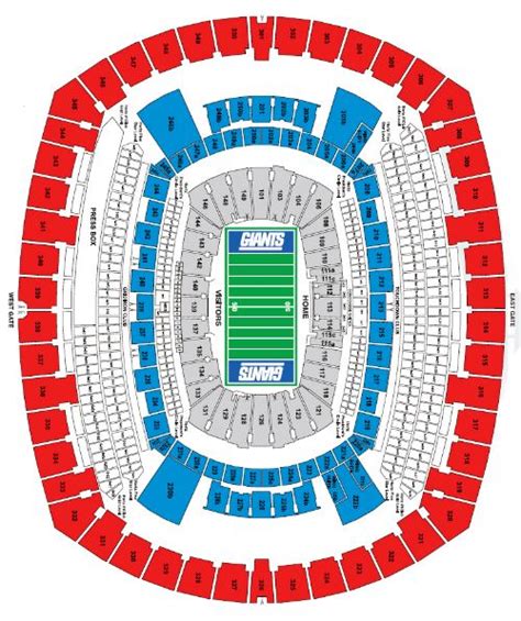 Giants Stadium Seating Chart With Seat Numbers | Two Birds Home