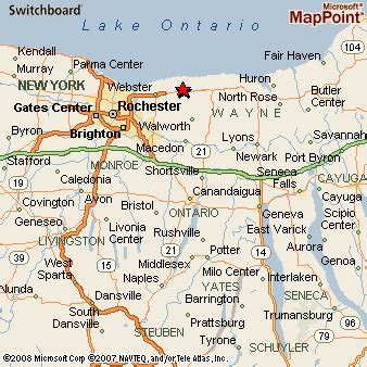 Ontario, New York Area Map & More