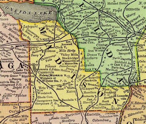 Madison County, New York 1897 Map by Rand McNally, Chittenango ...