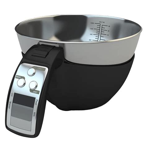 Fradel Digital Kitchen Food Scale with Bowl (Removable) and Measuring Cup - Stainless Steel ...