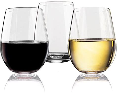 Vivocci Unbreakable Elegant Plastic Stemless Wine Glasses - Legit Gifts