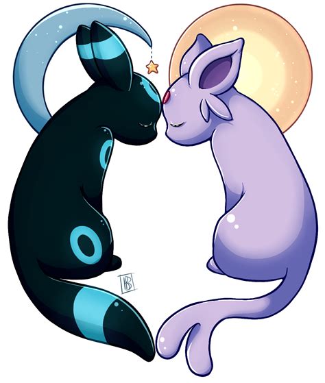 Espeon And Umbreon Drawings