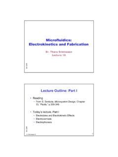 Microfluidics: Electrokinetics and Fabrication / microfluidics ...