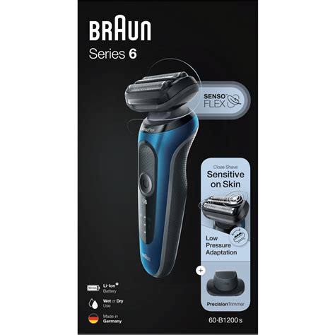 Braun Series 6 60 B1200s Electric Shaver for Men with Precision Trimmer