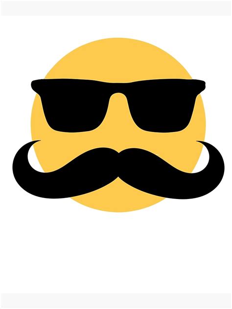 "Curly Mustache Sunglasses emoji" Art Print for Sale by livaniaapparel ...