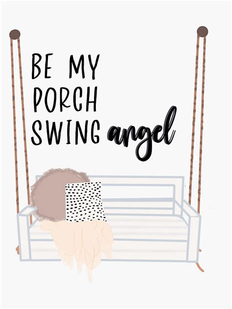 "PORCH SWING ANGEL" Sticker for Sale by Sambell1201 | Redbubble