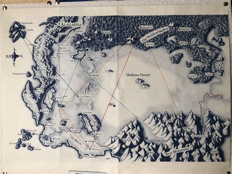 Alagaësia map showing Eragon’s journey through all 4 books, from leaving Carvahall to the battle ...