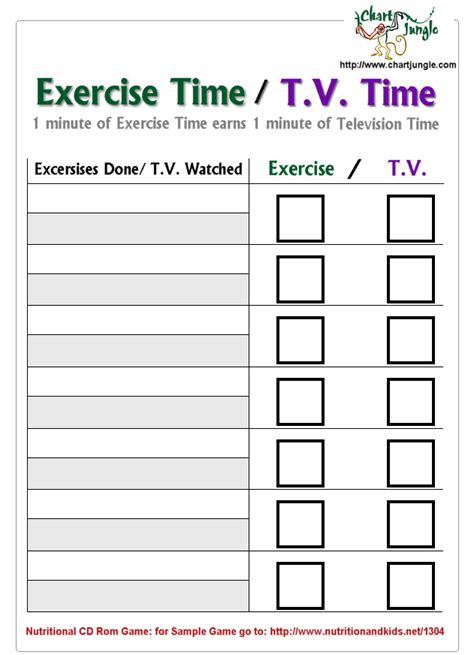 Chore Charts for Kids in 2024 | Kids exercise chart, Exercise for kids, Workout chart