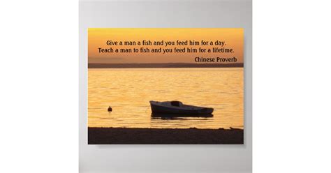 Give a man a fish Poster | Zazzle