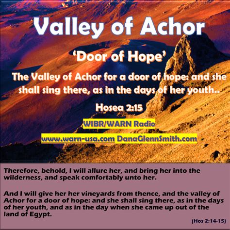 Valley of Achor Door of Hope - Watchman Institute Biblical Research