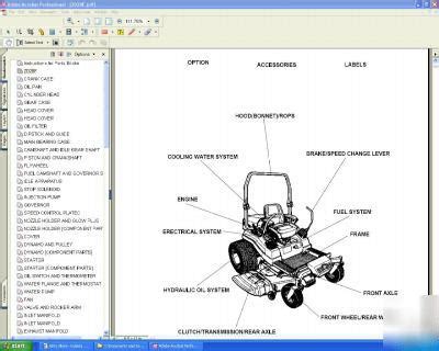 Kubota ZD28F tractor parts manual