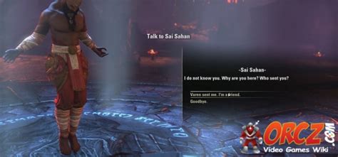 ESO: Talk to Sai Sahan - Orcz.com, The Video Games Wiki