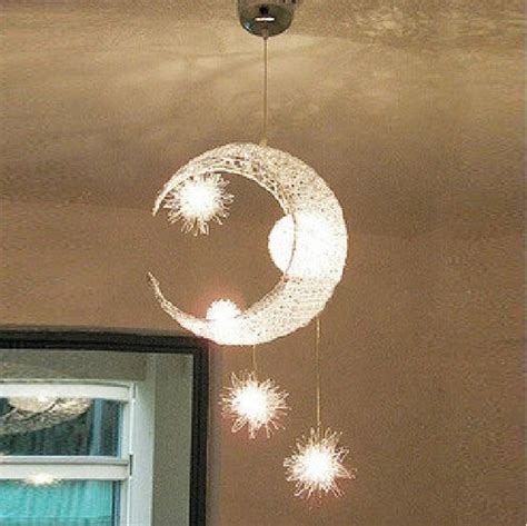 Bedroom Moon & Stars Pendant Ceiling Light | Pendant lamps bedroom ...