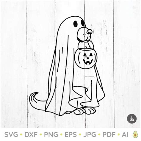 Ghost dog SVG, Dog SVG, Ghost SVG, Ghost Silhouette, Ghost dog Vector ...