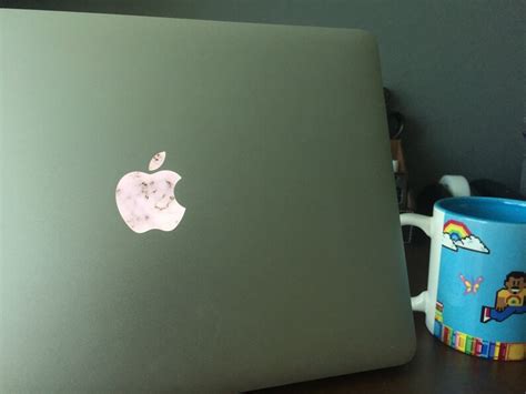 Marble Texture Apple Macbook Logo Decal Sticker 2 Decals per | Etsy