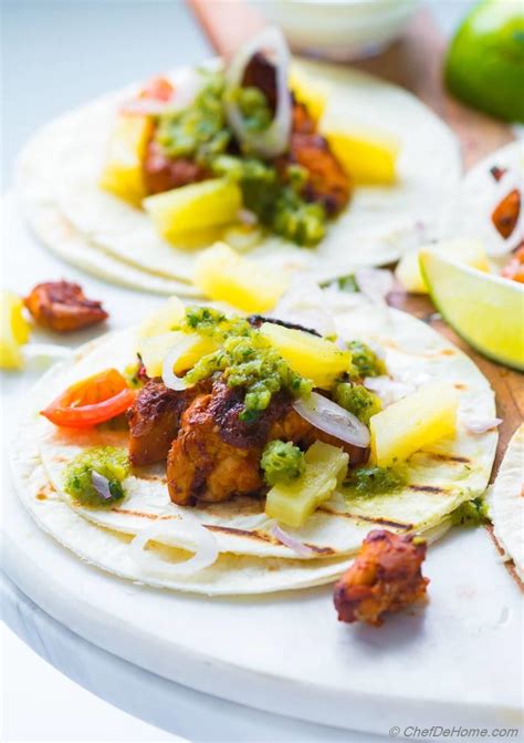 Tacos Al Pastor - Chicken Al Pastor Tacos Recipe | ChefDeHome.com